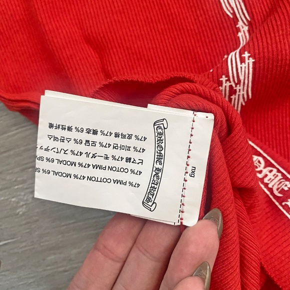 Red Chrome Hearts Bella Hadid Cropped Tank Crop Top - Picture 5 of 7